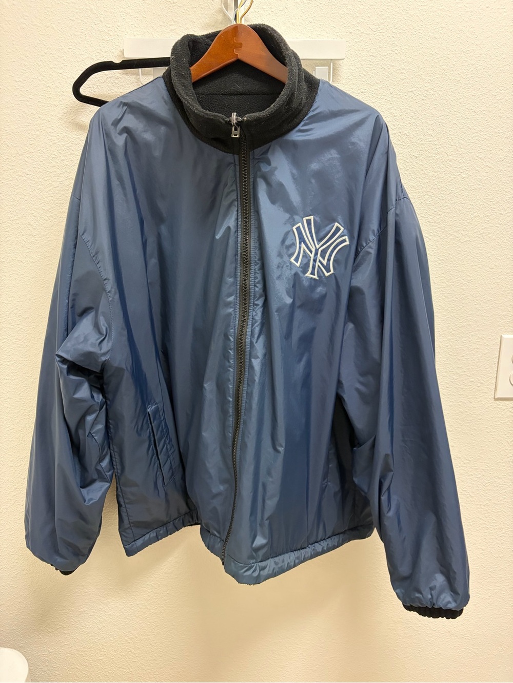 New York Yankees Navy Reversible Jacket with Fleece Collar
